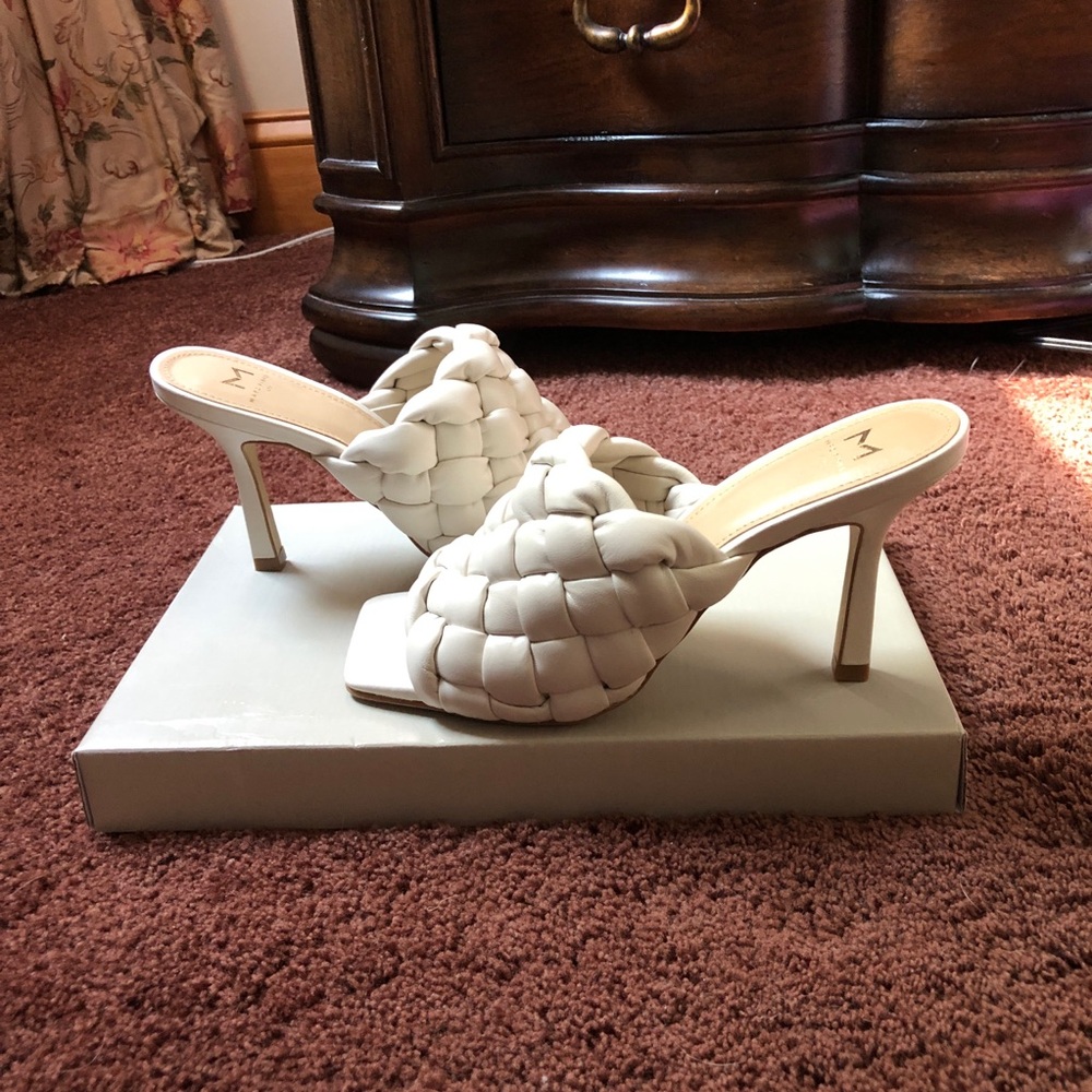 Marc Fisher Leather Ivory Sandals